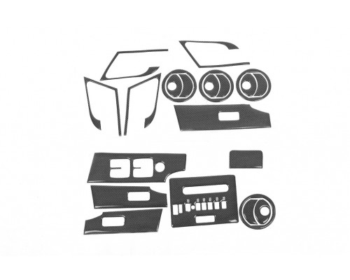 Накладки на панель (для Автомат КПП) Карбон для Chevrolet Aveo T250 2005-2011 - 81611-11