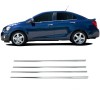 Нижні молдинги скла (нерж) Sedan, Carmos - Турецька сталь для Chevrolet Aveo T300 2011+ - 60716-11