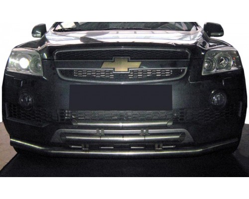 Передній потрійний захист (нерж.) для Chevrolet Captiva 2006-2019
