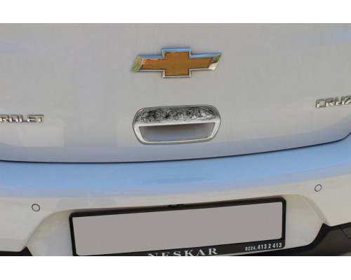 Накладка на ручку багажника (для версії HB, нерж.) Carmos - Турецька сталь для Chevrolet Cruze 2009+ - 74536-11