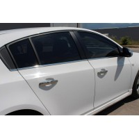 Молдинги стекол (нерж) Sedan, Carmos - Турецкая сталь для Chevrolet Cruze 2009+