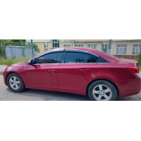 Ветровики с хромом (4 шт, Sunplex Chrome) для Chevrolet Cruze 2009↗ гг.