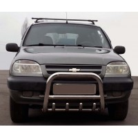 Кенгурятник QT006 (нерж) для Chevrolet Niva