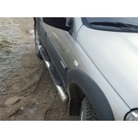 Боковые трубы (2 шт, нерж) для Chevrolet Niva