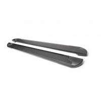 Боковые пороги Allmond Black (2 шт., алюминий) для Chevrolet Trax 2012+