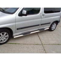 Бічні труби (2 шт., нерж.) Ø60, без пластикових підставок для Citroen Berlingo 1996-2008