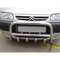 Кенгурятник QT006 (нерж.) для Citroen Berlingo 1996-2008