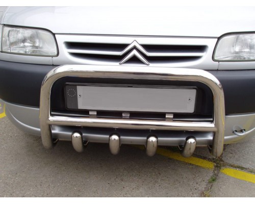 Кенгурятник QT006 (нерж.) для Citroen Berlingo 1996-2008