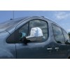 Накладки на дзеркала (2 шт., пласт.) Чорний хром, 2012-2021 для Citroen Berlingo 2008-2018 - 57370-11