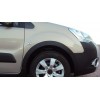 Накладки на арки (4 шт, чорні) 1 бічні двері, Метал для Citroen Berlingo 2008-2018