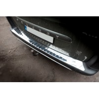 Накладки на задний бампер Carmos V2 (нерж.) для Citroen Berlingo 2008-2018