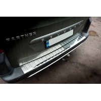 Накладки на задній бампер Carmos (нерж.) для Citroen Berlingo 2008-2018