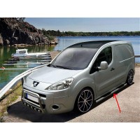Бічні труби (2 шт., нерж.) 70мм, з пластиковими підніжками для Citroen Berlingo 2008-2018