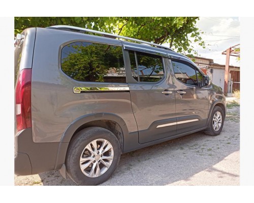 Молдинги движущейся дверки (2 шт., нерж) для Citroen Berlingo/Multispace 2019- гг