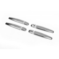 Накладки на ручки (2 шт, нерж.) OmsaLine - Італійська нержавіюча сталь для Citroen C-2 2003-2009