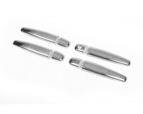 Накладки на ручки (2 шт, нерж.) OmsaLine - Італійська нержавіюча сталь для Citroen C-2 2003-2009 - 56286-11