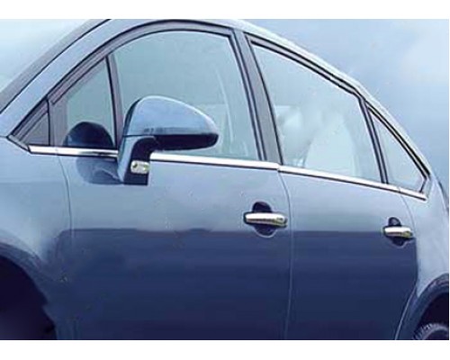 Наружняя окантовка стекол (нерж.) Sedan, OmsaLine - Итальянская нержавейка для Citroen C-4 2005-2010 - 48467-11