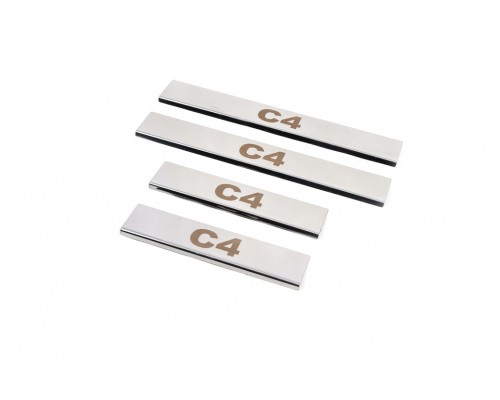 Накладки на пороги Carmos (4 шт, нерж.) для Citroen C-4 2010+ - 60561-11