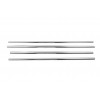 Окантовка стекол (нерж.) 4 шт, Carmos (без кватирки) для Citroen C-Elysee 2012+ - 57019-11