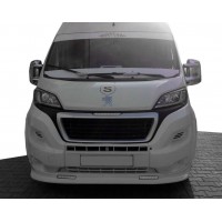 Передня накладка 2014-2022︎ (вузька з LED, під фарбування) для Citroen Jumper 2007+ та 2014+