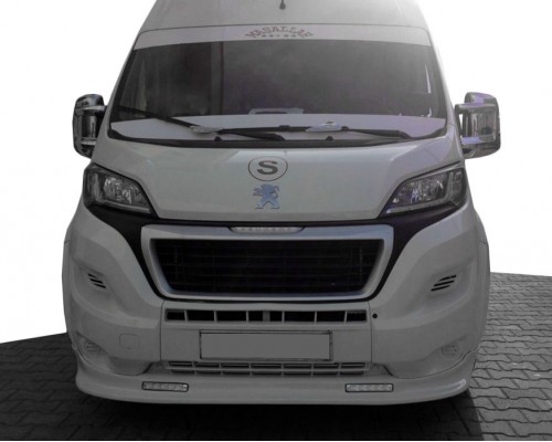 Передня накладка 2014-2022︎ (вузька з LED, під фарбування) для Citroen Jumper 2007+ та 2014+