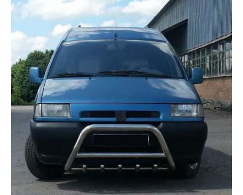 Кенгурятник WT003 (нерж) d60 з написом Citroen для Citroen Jumpy 1996-2007
