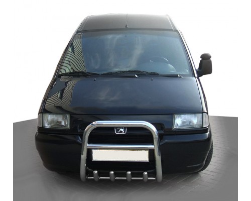 Кенгурятник QT006 (нерж) для Citroen Jumpy 1996-2007
