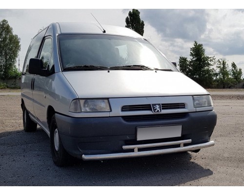 Передній захист ST016 (нерж) 60/42 мм для Citroen Jumpy 1996-2007