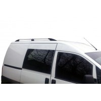 Рейлинги ХРОМ Длинная база, чугунные ножки для Citroen Jumpy 1996-2007