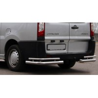 Задні кути Double (2 шт, нерж.) для Citroen Jumpy 2007-2017