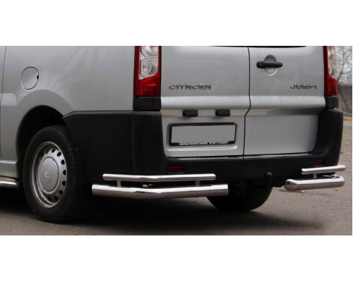 Задні кути Double (2 шт, нерж.) для Citroen Jumpy 2007-2017