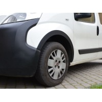 Накладки на арки (4 шт, чорні) 1 двері, ABS-пластик для Citroen Nemo 2008+