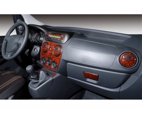 Накладки на панель Карбон для Citroen Nemo 2008+ - 52378-11