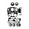 Накладки на панель Карбон для Citroen Nemo 2008+ - 52378-11