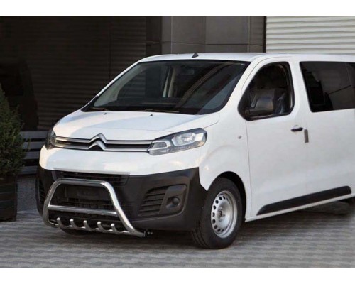 Кенгурятник WT003 (нерж) для Citroen SpaceTourer 2017+ - 79293-11