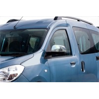 Накладки на зеркала (2 шт, нерж.) OmsaLine - Итальянская нержавейка для Dacia Dokker 2013+