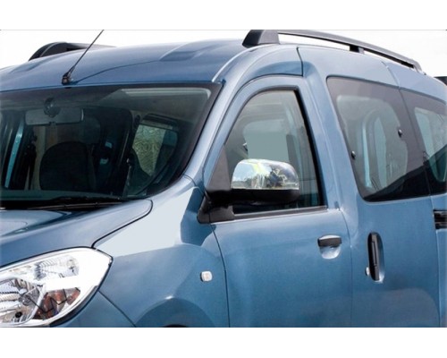 Накладки на дзеркала (2 шт, нерж.) OmsaLine - Італійська нержавіюча сталь для Dacia Dokker 2013+ - 56560-11