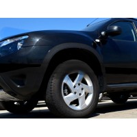 Расширители арок (4 шт, метал) Черный мат для Dacia Duster 2008-2018