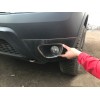 Накладки на противотуманки (2 шт, нерж) для Dacia Duster 2008-2018 - 51355-11