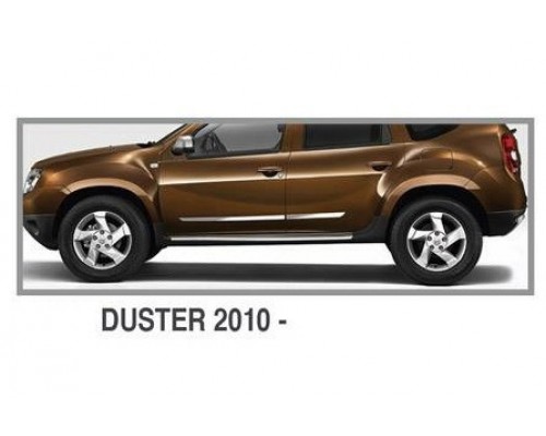 Молдинг дверной (4 шт, нерж.) для Dacia Duster 2008-2018 - 51927-11