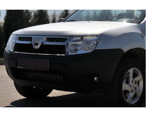 Смужка на решітку радіатора 2008-2014 (нерж.) для Dacia Duster 2008-2018 - 50069-11