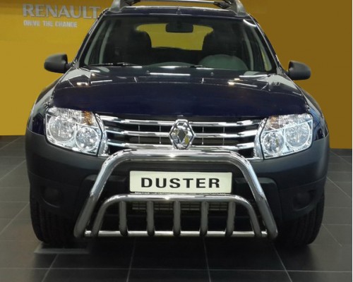 Кенгурятник WT002 (нерж) для Dacia Duster 2008-2018
