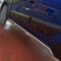 Накладки на боковые пороги EuroCap (2 шт, серые) для Dacia Duster 2018+