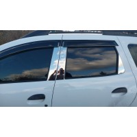 Молдинг дверних стояків (нерж.) для Dacia Duster 2018+