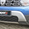 Накладка на передний бампер верхняя (ABS, серая) для Dacia Duster 2018+