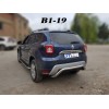 Задній захист AK007 (нерж.) для Dacia Duster 2018+