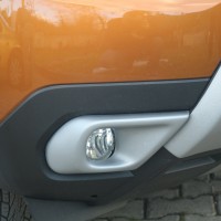 Накладки на противотуманки (ABS, серая) для Dacia Duster 2018↗ гг.