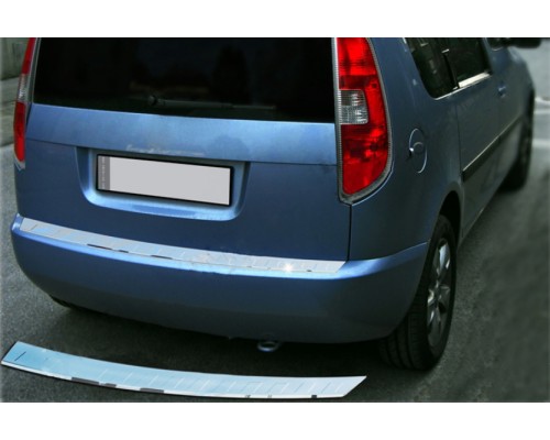 Накладка на задний бампер OmsaLine (нерж) Матовая для Dacia Lodgy 2013+ - 59185-11