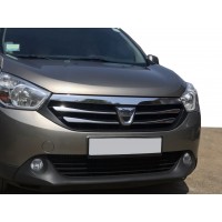 Накладки на грати (2013-2015, 4 шт, нерж.) для Dacia Lodgy 2013+