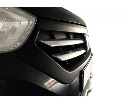 Накладки на решетку (2015-2021, 4 шт, нерж.) для Dacia Lodgy 2013+ - 55259-11